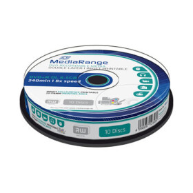 MediaRange DVD+R 8.5GB 8x Dual Layer spindl 10ks / Inkjet Printable (MR468)