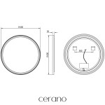 CERANO - Koupelnové LED zrcadlo Vito, kovový rám - černá matná - Ø 60 CER-NT8232G60
