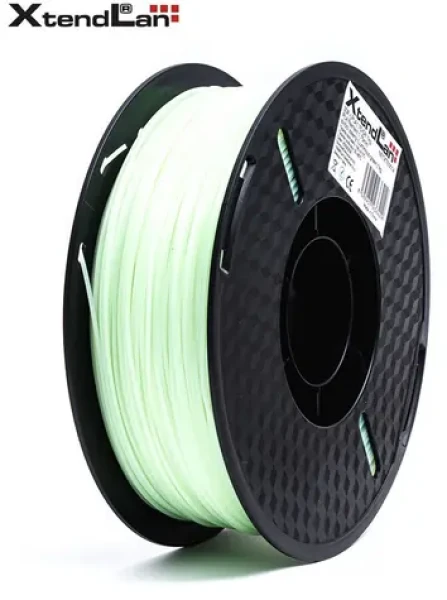 XtendLan PLA filament svítící zelená / Struna pro 3D tiskárnu / PLA / 1.75mm / 1kg (3DF-LPLA1.75-GR 1kg)