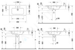 DURAVIT - ME by Starck Umyvadlo nábytkové 830x490 mm, s přepadem, s otvorem pro baterii, WonderGliss, bílá 23368300001