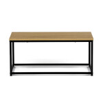 Stůl konferenční, 90x48x41 cm, MDF, dekor divoký dub, černý kov