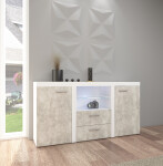 FRONTI Komoda RUMBA 2F 2S Bílá + beton