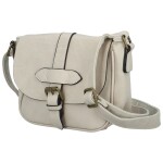 Trendy dámská koženková crossbody kabelka Arlena, krémová