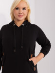 Černá mikina plus size s podšívkou