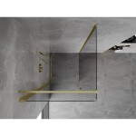 MEXEN/S - Mist-B sprchový kout dveře křídlové 100 x 100, transparent, zlato kartáčovaná 8A2T-100-100-55-00