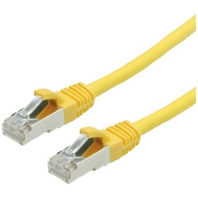 Value 21.99.1262 RJ45 síťové kabely, propojovací kabely CAT 6 S/FTP 5.00 m žlutá dvoužilový stíněný, bez halogenů, samozhášecí 1 ks