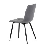 Jídelní židle, šedá, sametová látka, DCL-X7015 GREY2