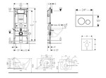 GEBERIT - Duofix Set předstěnové instalace, klozetu Gaia a sedátka softclose, tlačítko Sigma20, nerez SANI11CA6102