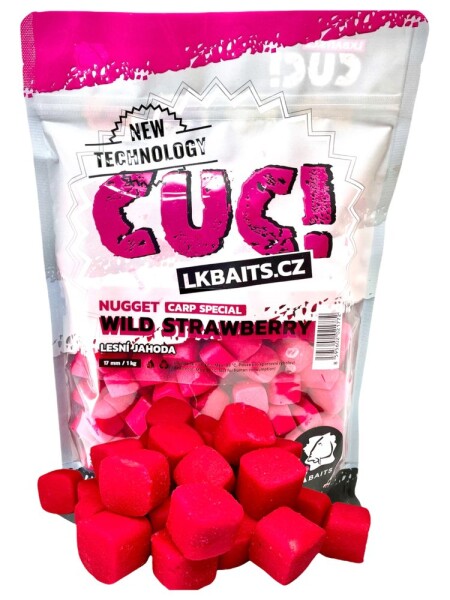 LK Baits CUC! Nugget Carp 17mm 1kg - Wild Strawberry,LK Baits CUC! Nugget Carp 17mm 1kg - Wild Strawberry