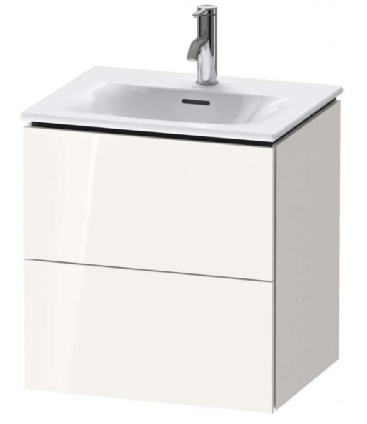 DURAVIT - L-Cube Umyvadlová skříňka 55x52x42 cm, 2 zásuvky, lesklá bílá LC630402222