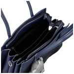 Módní dámská koženková kabelka do ruky Armin, tmavě modrá