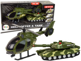 Mamido Vojenská sada tank a helikoptéra s frikčním pohonem