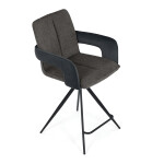 Barová židle otočná 180°, šedá, látka, AUB-F1146 GREY2