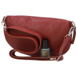 Trendy dámská kožená kabelko-ledvinka Arwel, červená