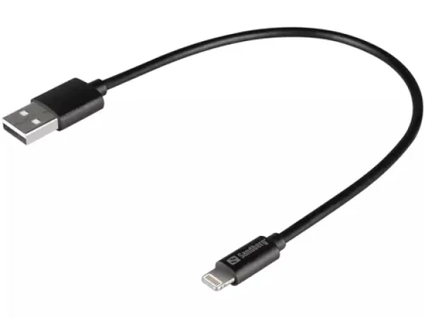 Sandberg USBLightning MFI 0.2m černá / nabíjecí kabel USB-C na Lightning