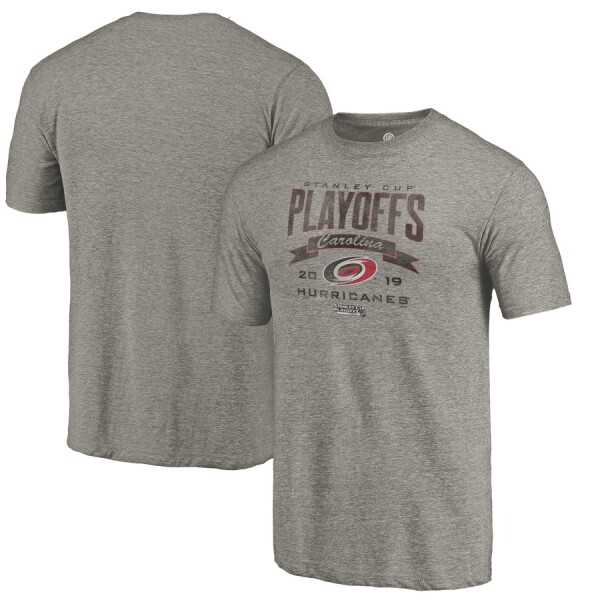 Fanatics Pánské Tričko Carolina Hurricanes 2019 Stanley Cup Playoffs Bound Buzzer Beater Tri-Blend Velikost: