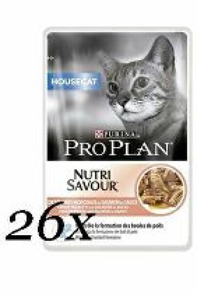 ProPlan Cat kaps. Housecat losos 26x85g + Množstevní sleva