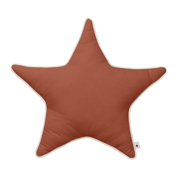 Ferm Living Dekorativní polštář Star Brown Clay 48 cm, hnědá barva, textil