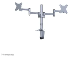 Neomounts FPMA-D1330DSILVER stříbrná / Stolní držák monitoru / pro 2 monitory / 10-27" / nosnost 9 kg (FPMA-D1330DSILVER)