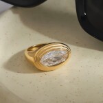 ELENYS Imperial – pozlacený prsten 18K žluté zlato Velikost: 7 (EU: 54-56)
