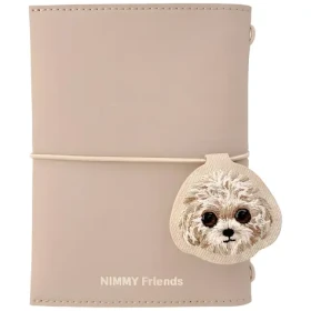 Nimmy Big-Eye Cute Pets 2.0 Dog hnědá / Zápisník s propiskou / eko kůže / gumička a magnetická záložka (N-XDY-SZB-014-D)