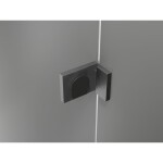 MEXEN/S - Lunar-F sprchový kout skládací dveře levá 90 x 80, transparent, grafit kartáčovaná 836-090-080-66-00-L