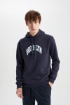 DEFACTO Regular Fit Hooded Printed Sweatshirt