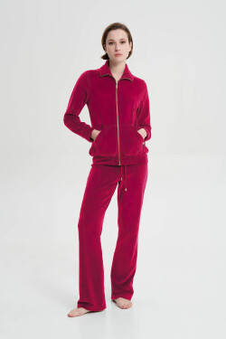 Vamp - Jednobarevná tepláková souprava na zip 19398 - Vamp fuchsia persian XL