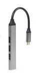 Gembird UHB-CM-U3P1U2P3 stříbrná / USB-C rozbočovač / 3x USB 2.0 / 1x USB 3.0 (UHB-CM-U3P1U2P3-02)