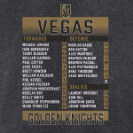 Fanatics Pánské tričko Vegas Golden Knights 2023 Stanley Cup Champions Roster Heather Charcoal Velikost: M