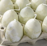 Ib Laursen Svíčka Egg Green Tea, zelená barva, vosk