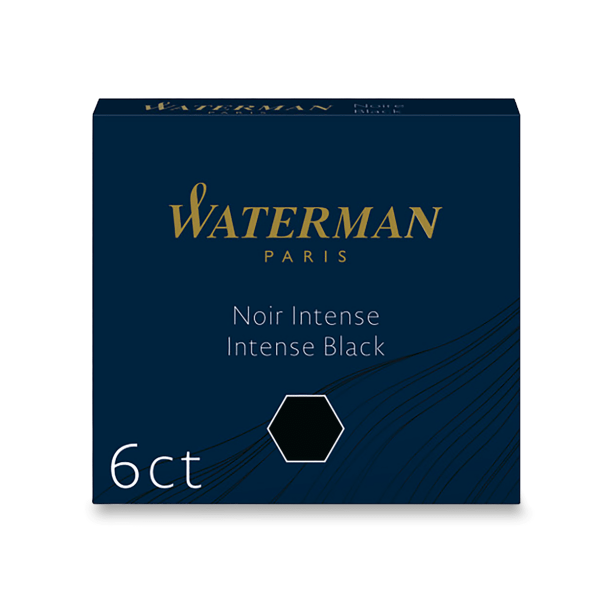 Inkoustové bombičky Waterman krátké 6ks - černé