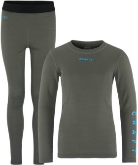 Běžecký set CRAFT CORE Warm Baselayer Junior šedá Velikost textilu: