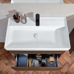 VILLEROY & BOCH - Collaro Umyvadlo nábytkové 80x47 cm, bez přepadu, otvor pro baterii, CeramicPlus, alpská bílá 4A3381R1