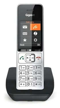 Gigaset COMFORT 500 stříbrno-černá / Bezdrátový telefon / DECT / TFT displej / Handsfree / 200 kontaktů (S30852-H3003-B101)