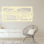 Samolepka Ford Mustang Barva: růžová, Velikost: 80 x 37 cm