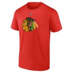 Fanatics Pánské tričko Connor Bedard #98 Chicago Blackhawks Draft 2023 Stack Logo Name Number Red Velikost: