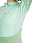 ICEBREAKER Wmns Mer 200 Realfleece Descender LS Zip H, Mint/Seaglass/Cb (vzorek) velikost: S