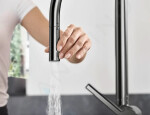 HANSGROHE - M54 Dřezová baterie Talis s výsuvnou sprškou, kartáčovaný černý chrom 72800340