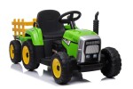 Mamido Elektrický traktor s vlečkou zelený