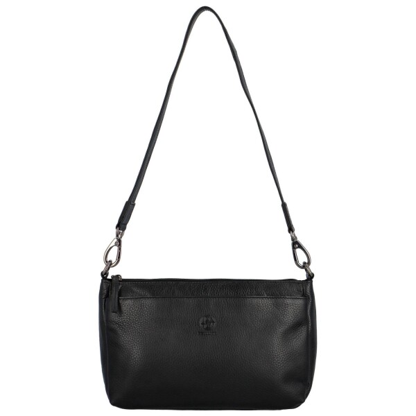 Stylová dámská kožená kabelka na rameno Layss, černá