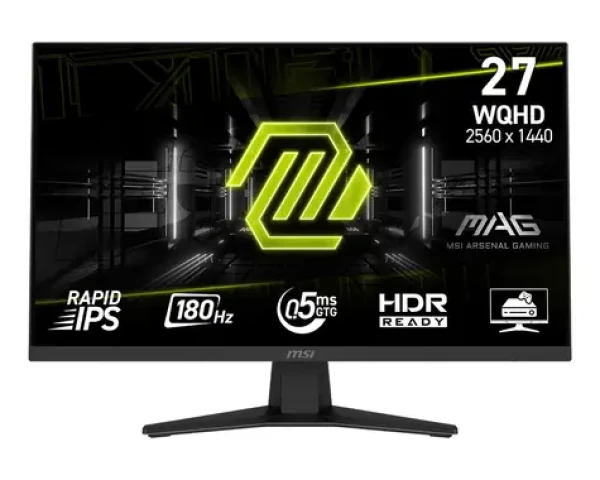 27" MSI MAG 274QFDE černá / WQHD / IPS / 16:9 / 0.5ms / 1000:1 / 250cd-m2 / HDMI+DP / VESA (9S6-3CE41H-010)