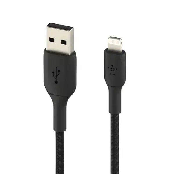 Belkin Lightning kabel USB-A 3 m černá / Nabíjecí a datový kabel / opletený / MFi certifikace (CAA002bt3MBK)