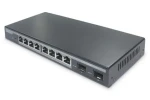 DIGITUS Switch 8-Port PoE+ černá / Switch / Managed L2 / Gigabit / PoE 86 W / 2x SFP (DN-95344)