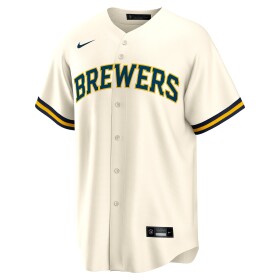 Nike Pánský dres Milwaukee Brewers MLB Home Cream Velikost: S