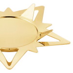 Georg Jensen Pozlacený svícen Classic Pillar Star, zlatá barva, kov