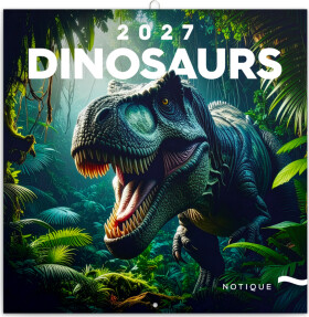 Kalendář 2027 poznámkový: Dinosauři, 30 x 30 cm
