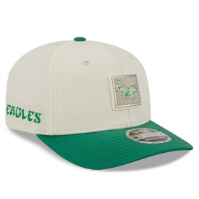 New Era Pánská kšiltovka Philadelphia Eagles NFL 2026 Training Camp Historic Logo 9SEVENTY Stretch-Snap Grün