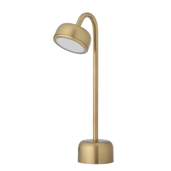 Bloomingville Přenosná stolní lampa Nico Brass Metal, zlatá barva, kov
