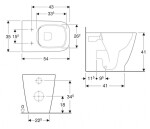 GEBERIT - Smyle Square Stojící WC, Rimfree, bílá 500.840.00.1